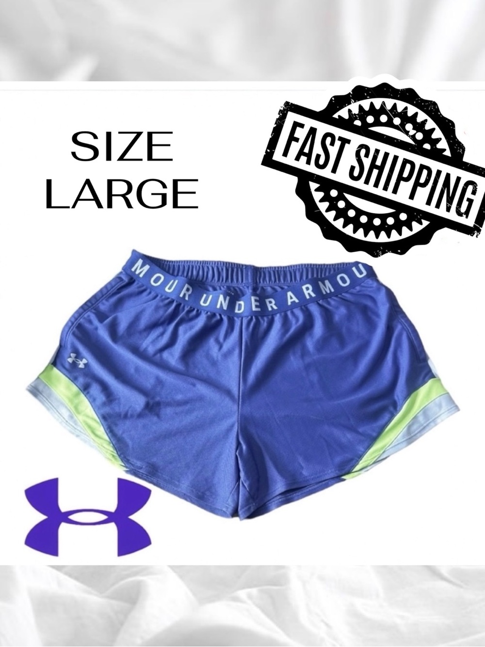 Women’s Under Armour Heat Gear Loose Running Shorts Pockets Size Large FAST SHIP